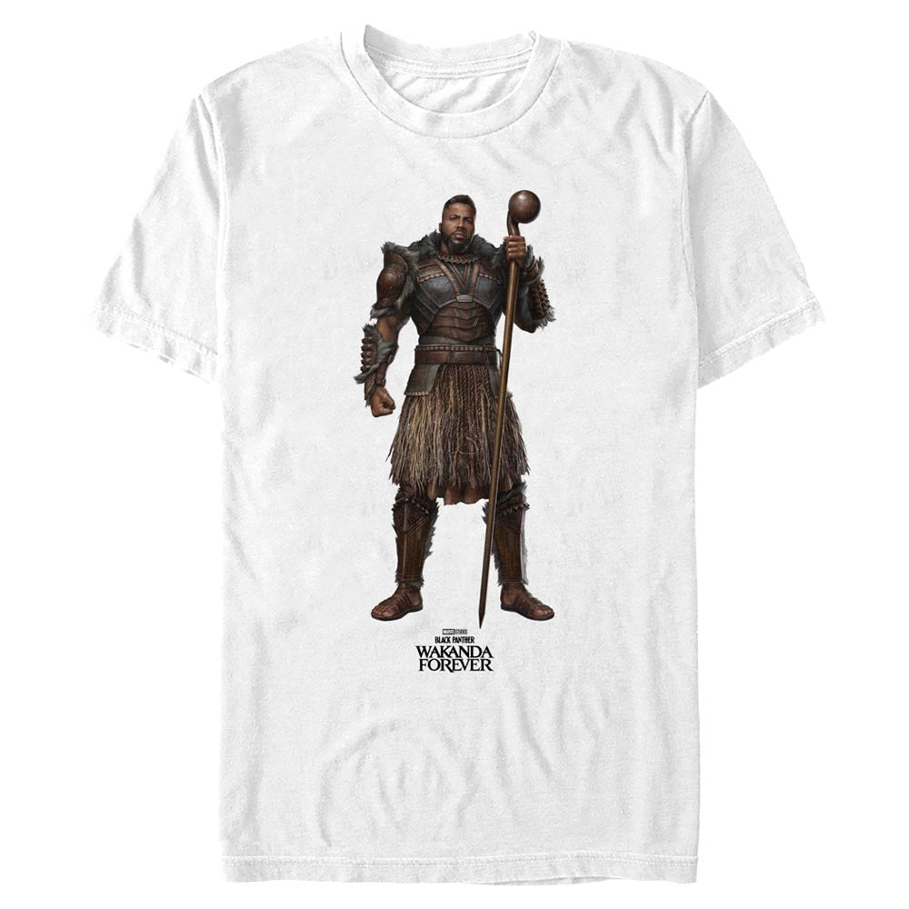 Men's Marvel Black Panther Wakanda Forever Mbaku Blank T-Shirt